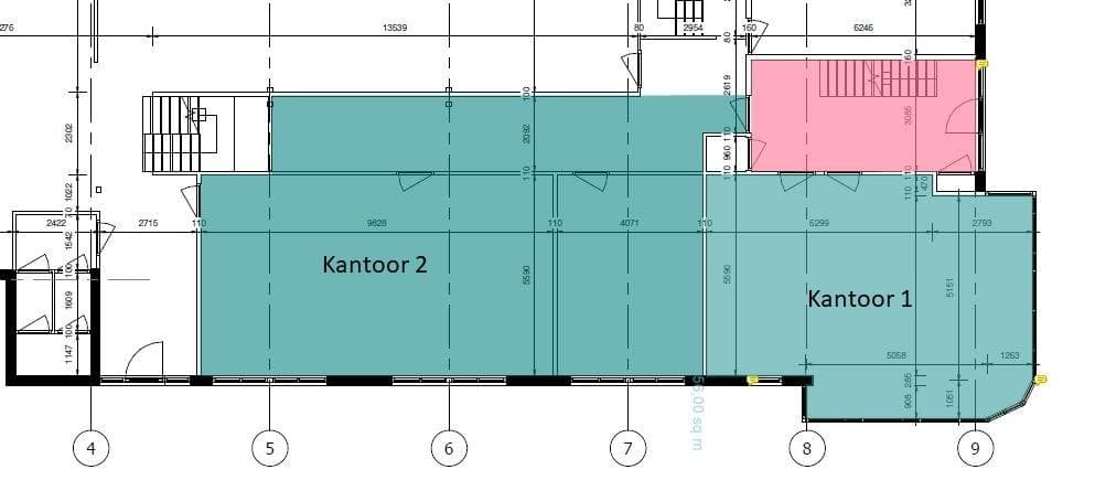 Plattegrond Kantoorruimte H1B